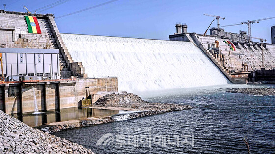 에티오피아 구바에 있는 그랜드 에티오피아 르네상스댐(GERD) 모습. /  AFP=연합뉴스