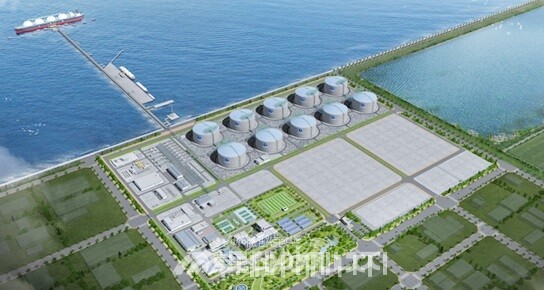 당진 LNG 기지 조감도./ 두산중공업 제공