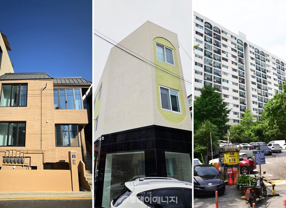 왼쪽부터 서울 강동구, 안양 관양동, 청량리 미주아파트 전경 / 린나이 코리아 제공