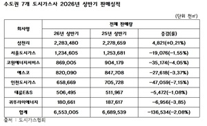 [분석] 상반기 수도권 도시가스사 판매량, 전년 比 2.08%↓ - 뉴스 썸네일 이미지